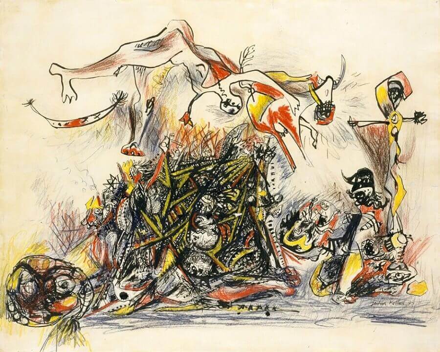 War, 1947 by Jackson Pollock
